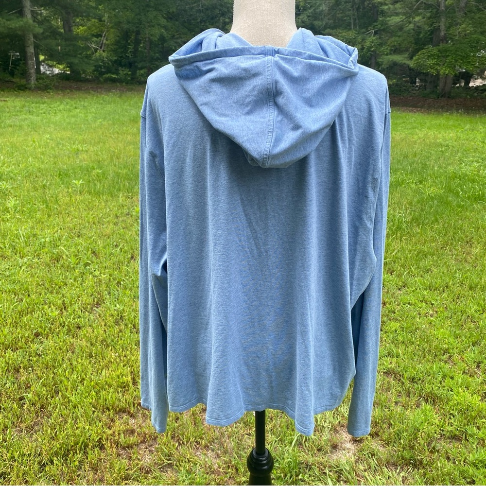 COOLIBAR TOP SEASIDE HOODIE ZIP FRONT POCKETS BLUE UPF 50 PLUS SIZE 3X - Picture 12 of 15